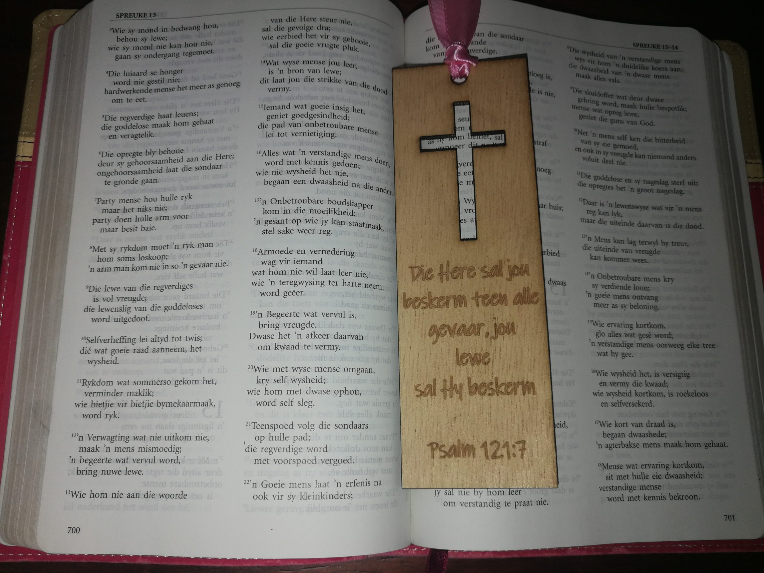 Hout Boekmerk Ps 121:7