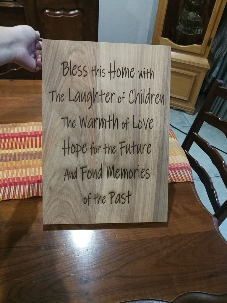Customised Engraving On Wood